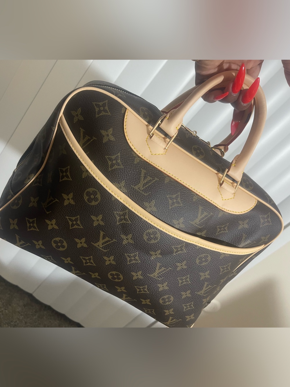 Brown Flower Deauville (“Bowling Bag”)